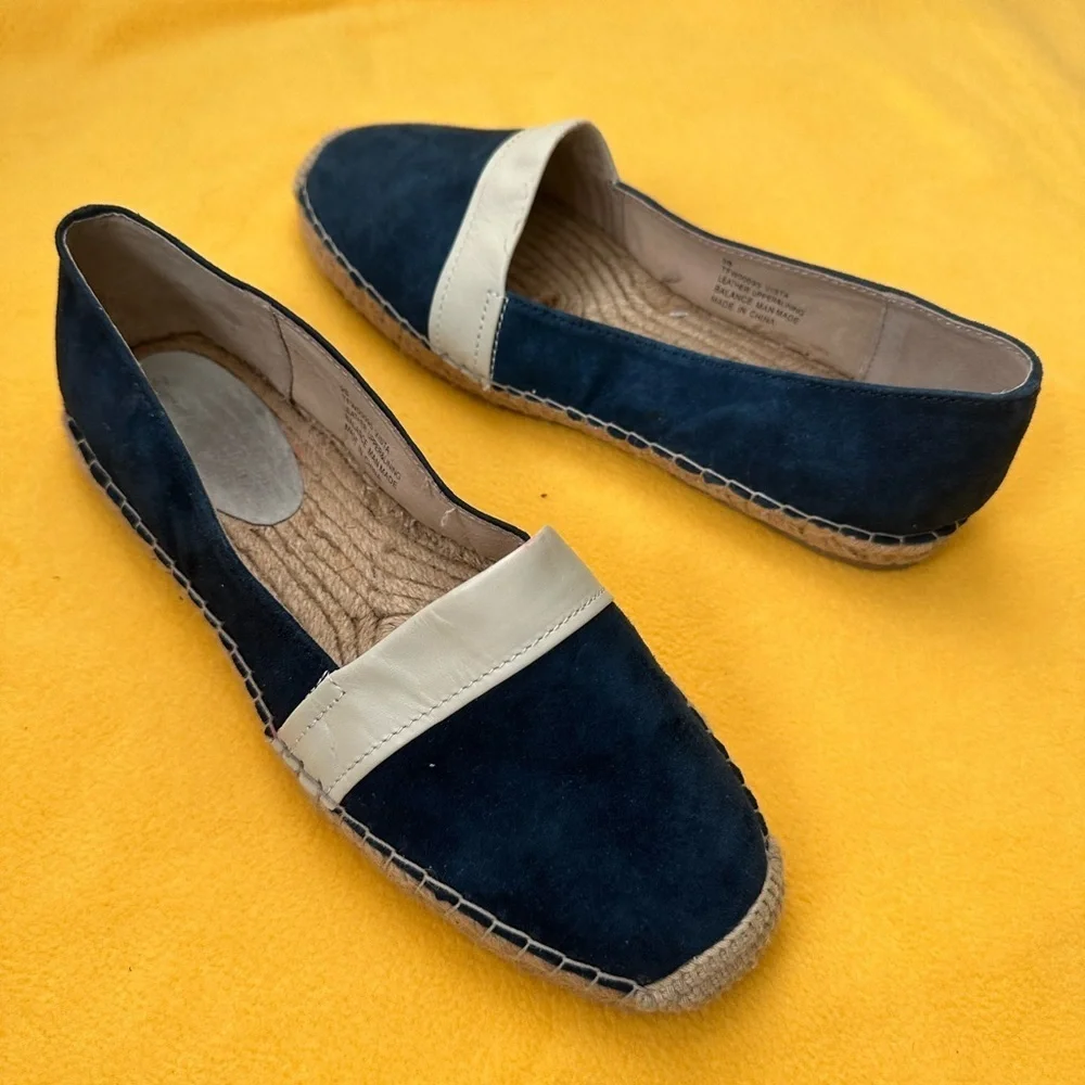 Tommy Bahama Navy and Cream Espadrilles